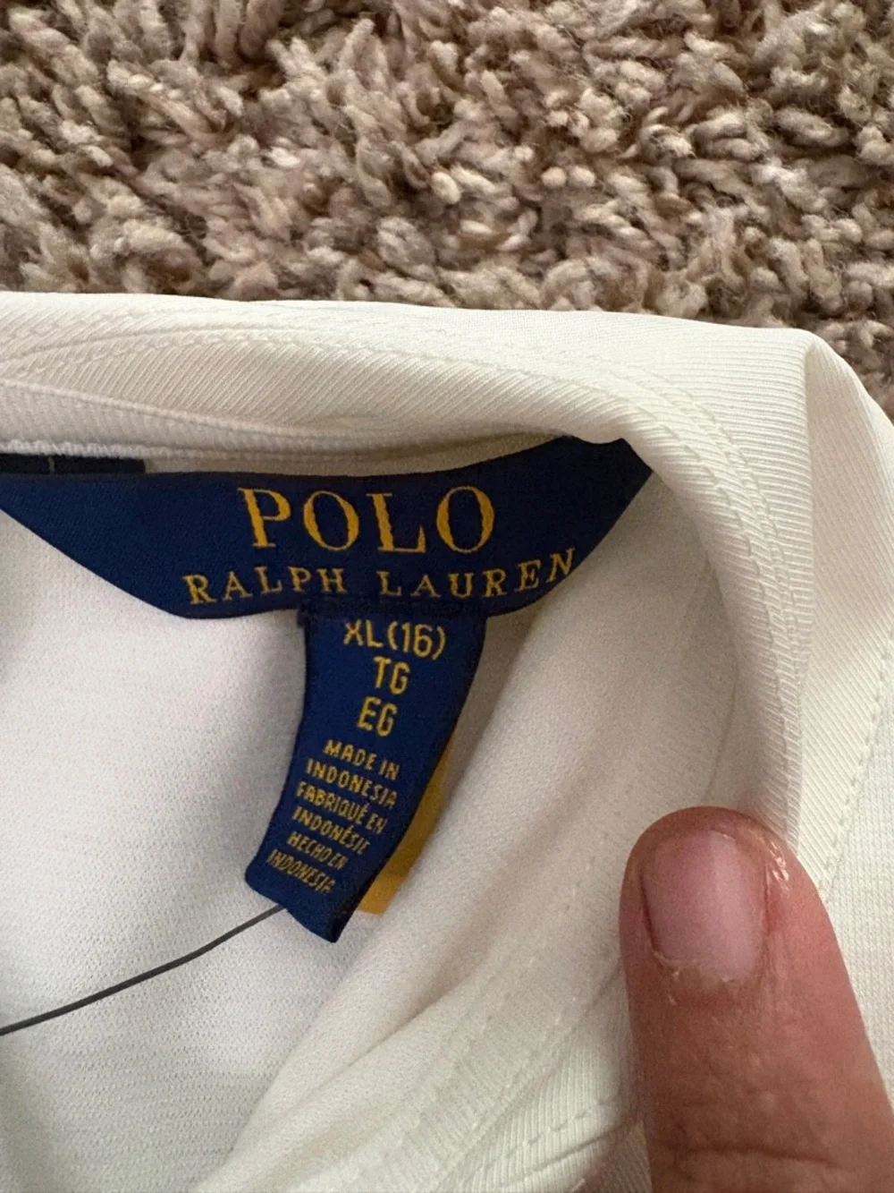 Ralph Lauren White Top with Red and Green Plaid Skirt Dress